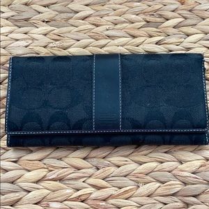 Coach Signature black leather wallet